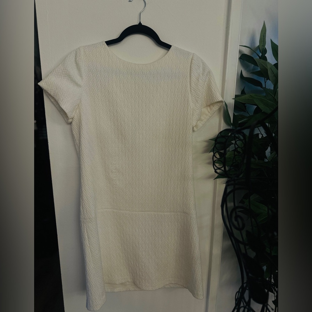 Alice + Olivia Cream Textured Dress